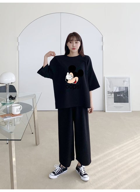 2024 Chic Casual Two-Piece Set Womens Trendy Black
