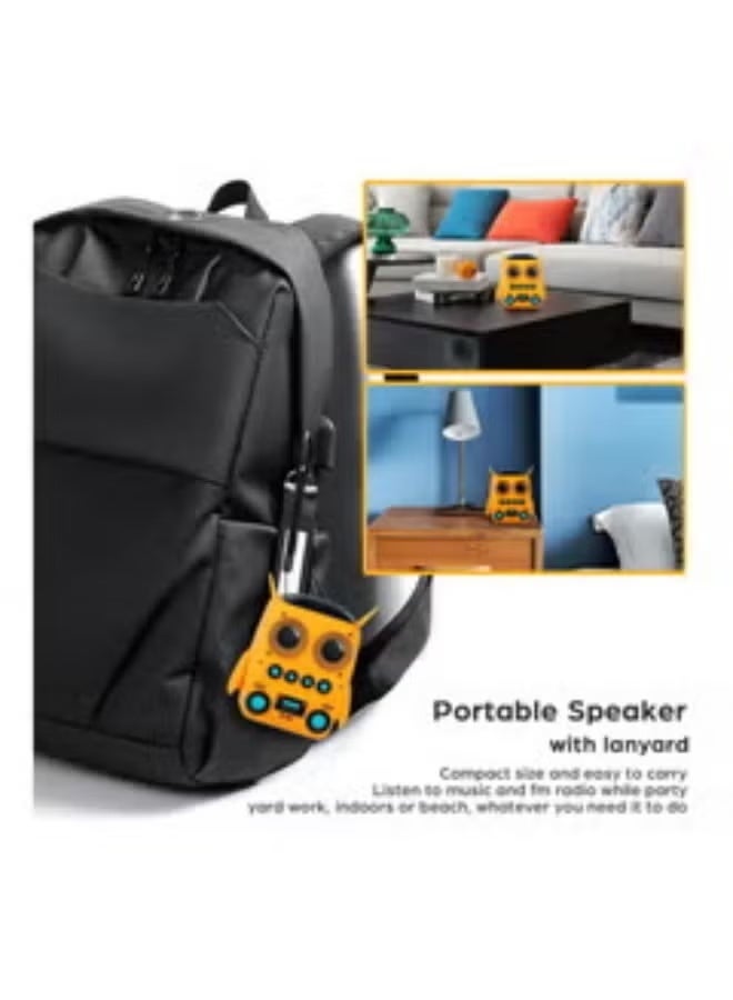 سيوسي الكرتون البسيطة بلوتوث المتكلم، بلوتوث 5.0 المتكلم الصغيرة IP65 بلوتوث اللاسلكية البسيطة المتكلم لطيف روبوت المحمولة اللاسلكية المتكلم - Image 3