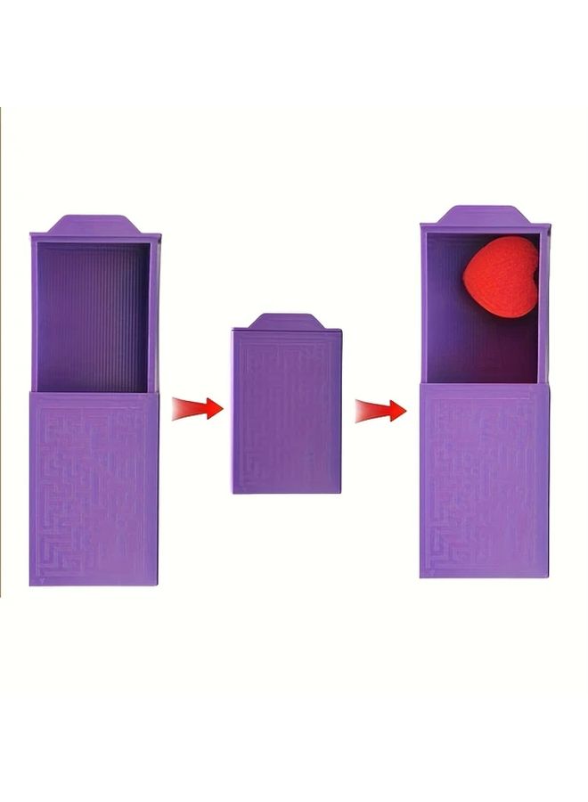 Magic Box Purple Push Pull Puzzle Prop for Magician Close Up Performance - Image 4