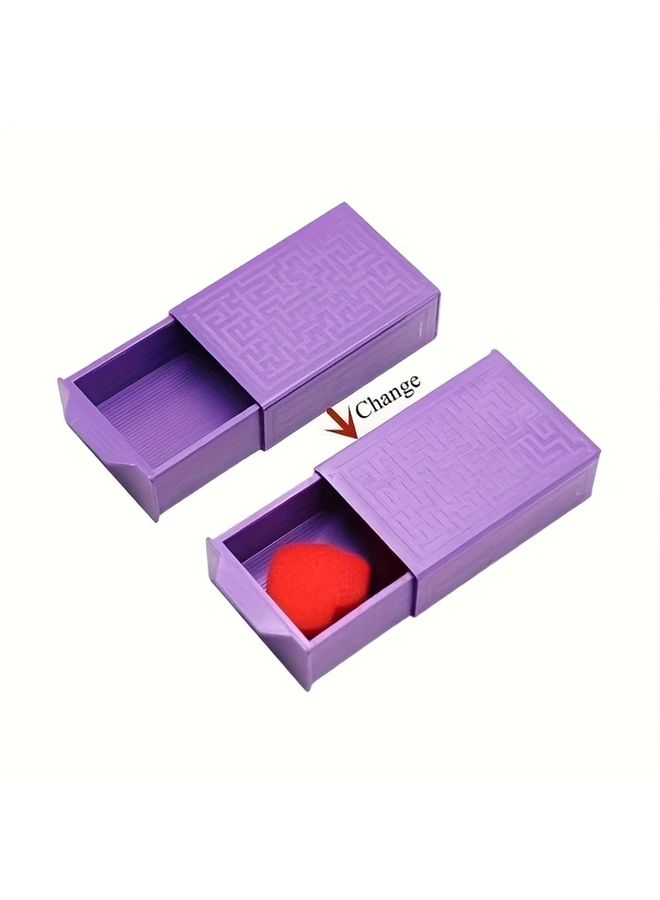 Magic Box Purple Push Pull Puzzle Prop for Magician Close Up Performance - Image 1