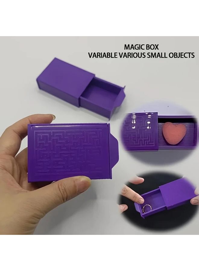 Magic Box Purple Push Pull Puzzle Prop for Magician Close Up Performance - Image 3