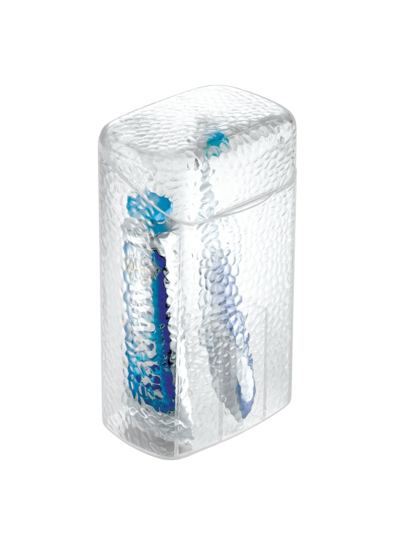 InterDesign iDesign 53450 Rain Toothbrush Holder Dental Center for Toothpaste, Electric Toothbrush, Water Flosser, Bathroom Countertop Organizer, Clear  - Image 2