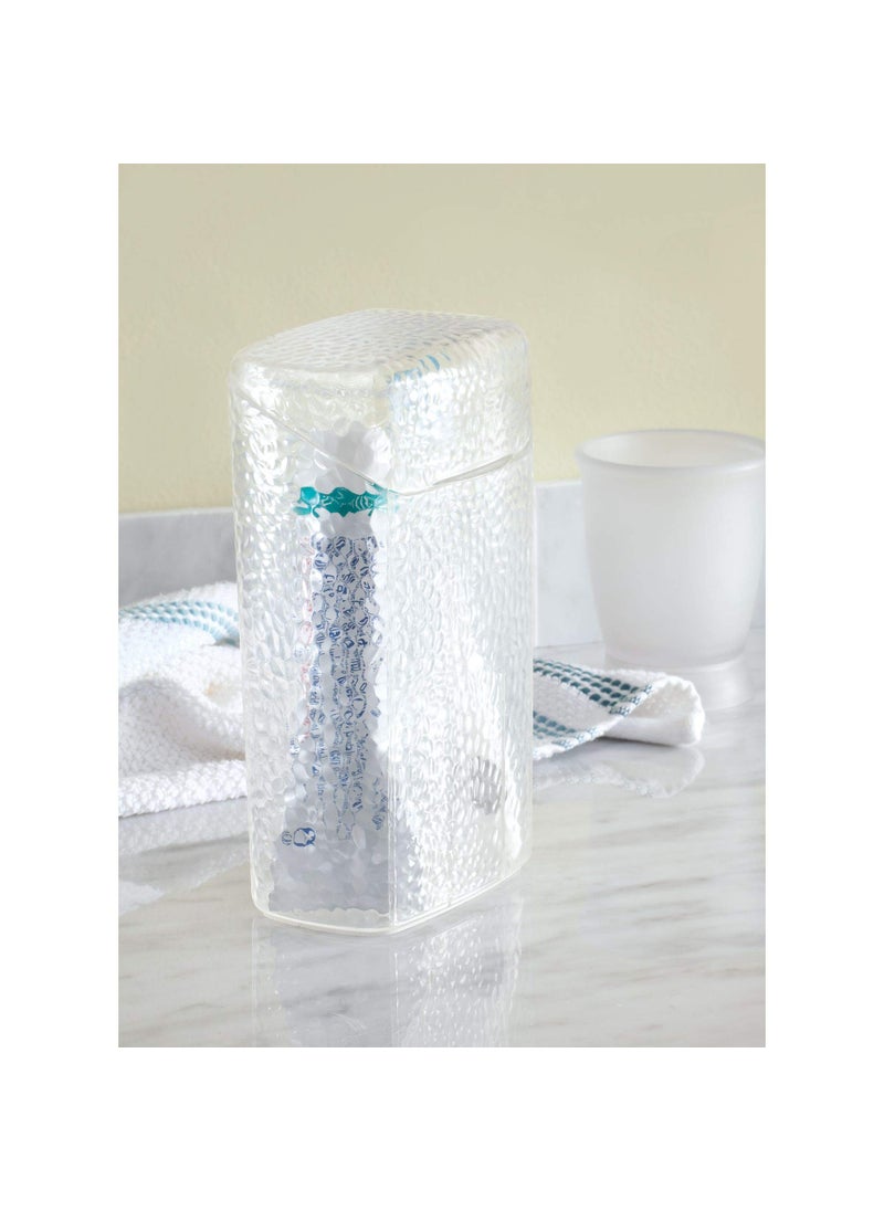 InterDesign iDesign 53450 Rain Toothbrush Holder Dental Center for Toothpaste, Electric Toothbrush, Water Flosser, Bathroom Countertop Organizer, Clear  - Image 4