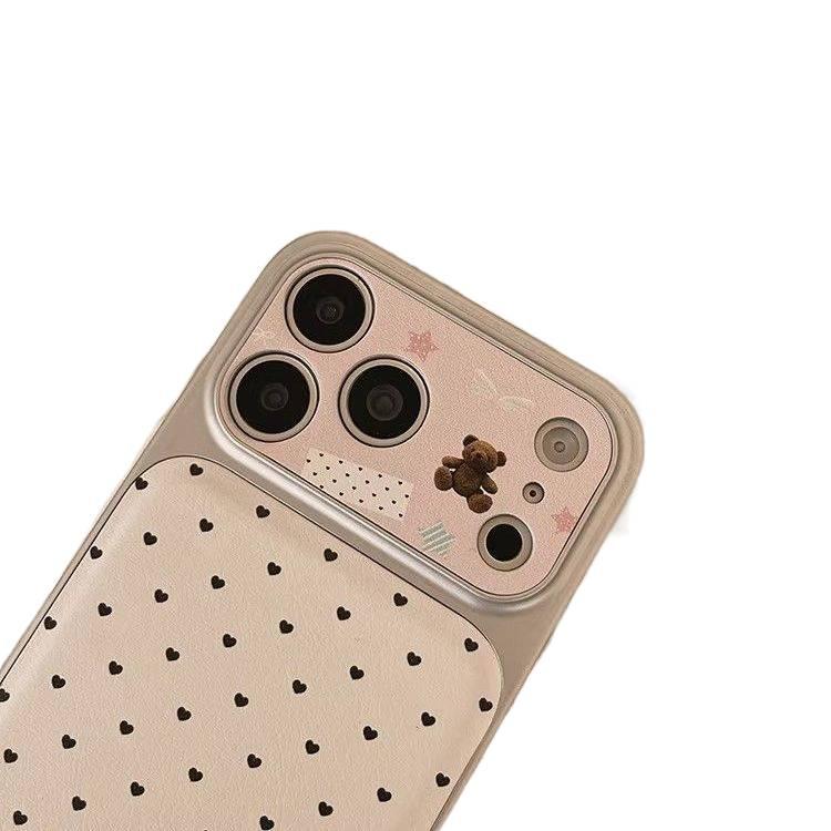 MS Silicone Protective Case for iPhone 15 / 15 Plus / 15 Pro / 15 Pro Max with Drop Protection and Full Coverage plus Shockproof plus Kickstand in Love Bear - Image 3