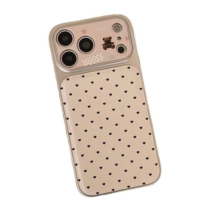 MS Silicone Protective Case for iPhone 15 / 15 Plus / 15 Pro / 15 Pro Max with Drop Protection and Full Coverage plus Shockproof plus Kickstand in Love Bear - Image 2