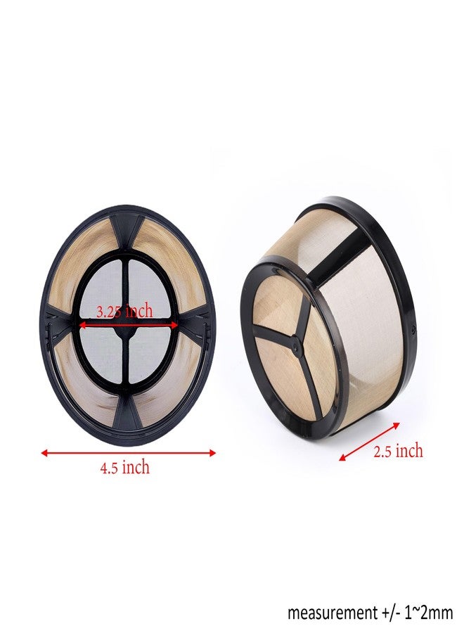 HESSION Permanent Coffee Filter 8-12 Cup Basket Fits Mr Coffee Filter Basket Gold Coffee Filter Basket 2 Pack - Image 2