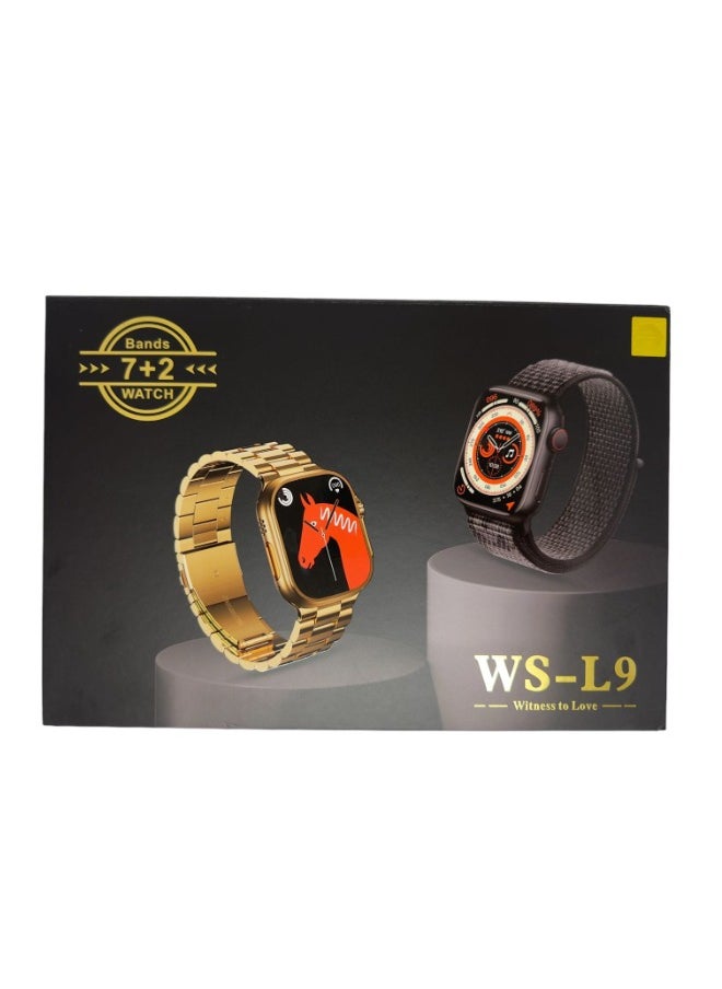 micro speed - Wearables Pack of 2 Watches Full Screen Ultra Smartwatch Witness to Love Couple's Edition with 7 Stylish Bands - Image 1