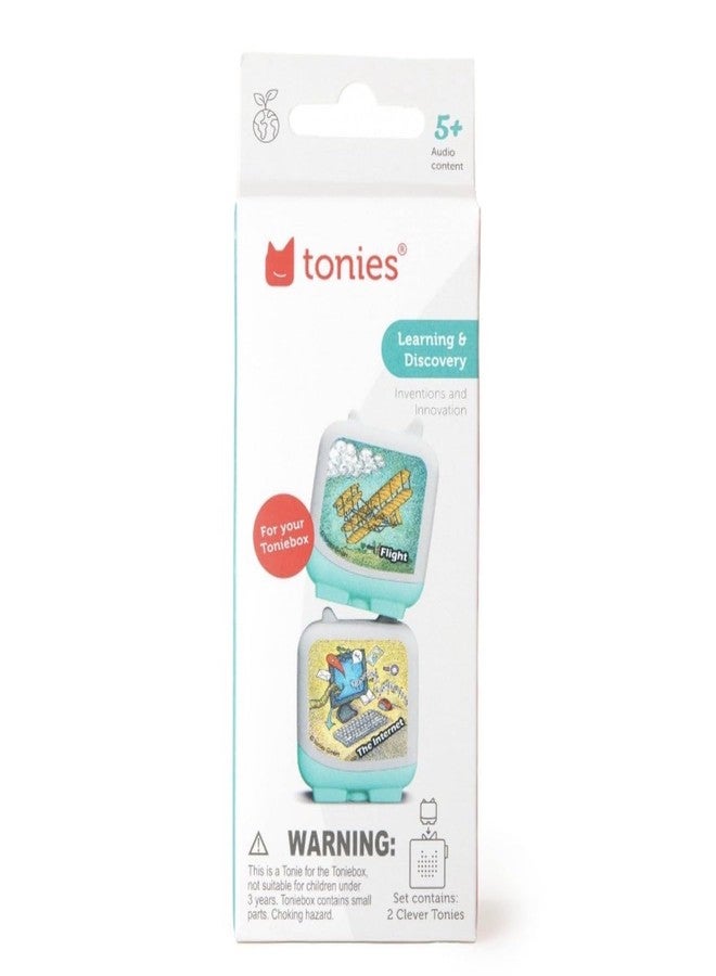 Tonies Inventions Flight and Internet Clever 2 Pack Audio Learning Discovery Character, Educational Digital Content for Kids, Interactive Story Time - Image 1