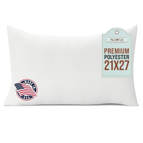 Pillowflex Premium Polyester Throw Pillow Insert - 21x27 - Ultra Soft Large Rectangle Throw Pillow, Couch Sham, Lumbar, Back, Sofa - Machine Washable - Decorative Accent Form - 1 Soft Pillow - Image 1