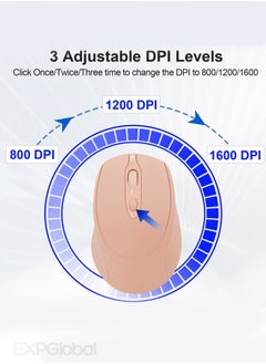 EXPGlobal Rechargeable Wireless Mouse, Bluetooth Mouse, Dual mode Mouse Portable Slim Computer Mouse (Purple)  - Image 5