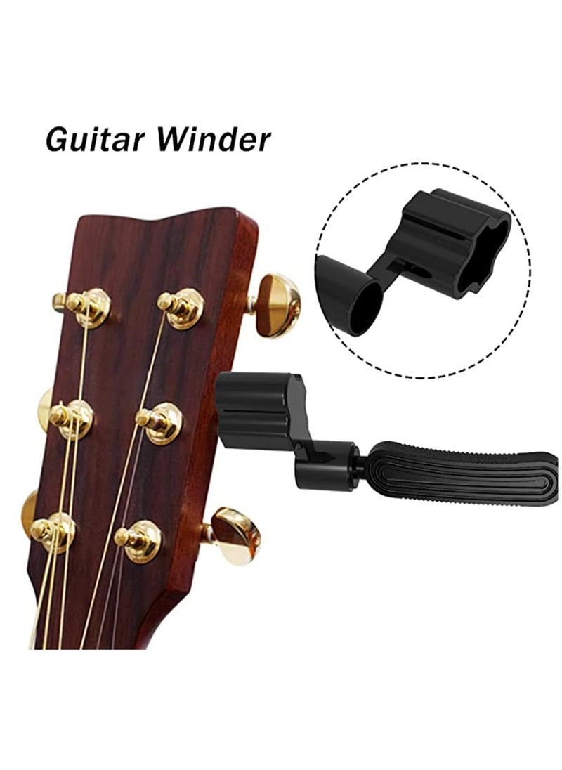 Generic 1pc Built-in String Cutter, Professional Guitar Restringing Tool for Peg Winder Bridge Pin Puller and String Clippers, Guitar String Winder and Cutter, Fit to Guitars Bass Ukulele and Mandolin (Black)  - Image 4
