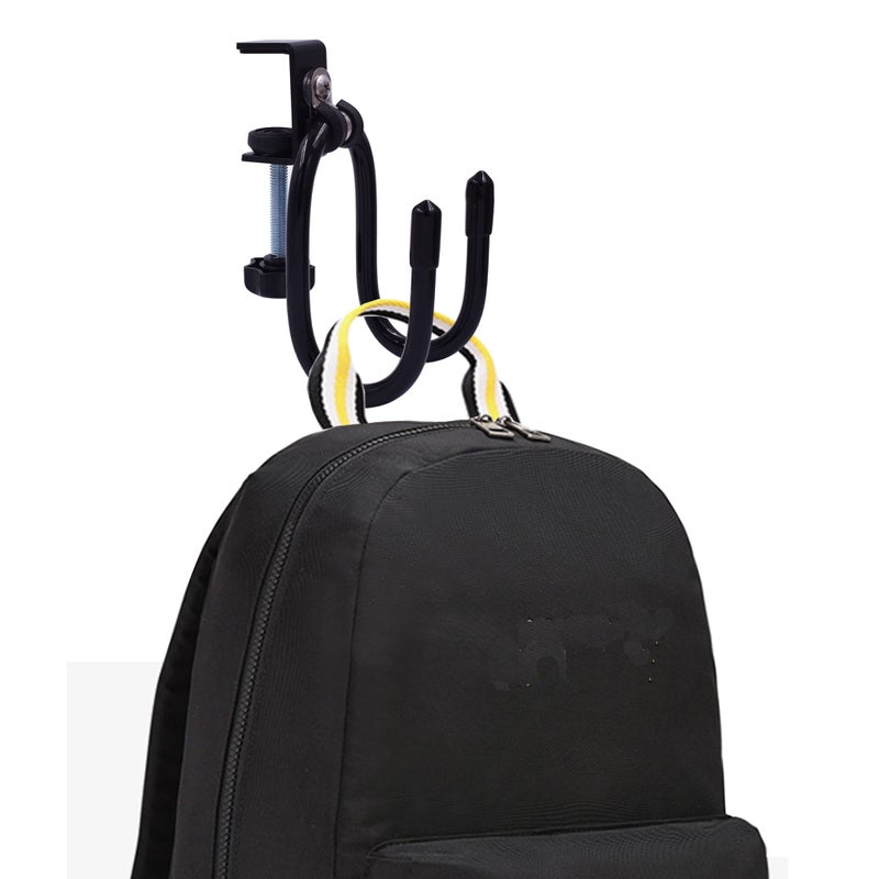 YYST Desk Mount Bag Holder Hook Clamp-On Backpack Hanger Reduce Desk Clutter (20 lb. Capacity)- No Bag (2) - Image 4