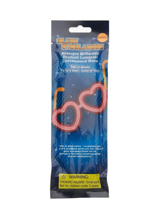 Glow Stick Heart Shaped Glasses - Orange