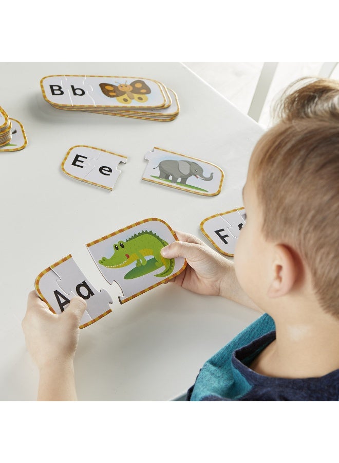 Learning Resources بطاقات أحجية الأبجدية الكبيرة والصغيرة (مجموعة 52 قطعة، للأعمار 4+) - Image 2