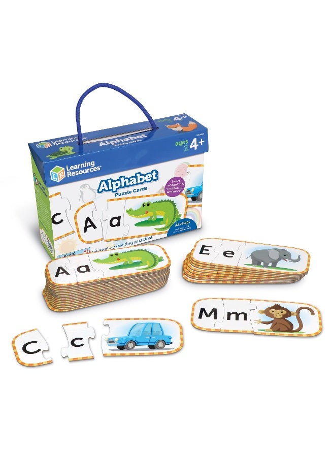 Learning Resources بطاقات أحجية الأبجدية الكبيرة والصغيرة (مجموعة 52 قطعة، للأعمار 4+) - Image 1
