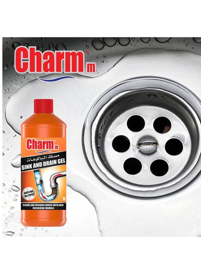 تشارم جل إزالة انسداد المجاري والأحواض 1 لتر - Image 2