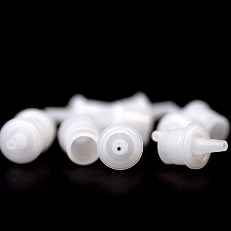Homoyoyo 100 Pcs Eyelash Glue Bottle Plug Refillable Glue Extender Tips Anti-blocking Replacement Nozzle for Grafting Lash Extensions Home Use - Image 5