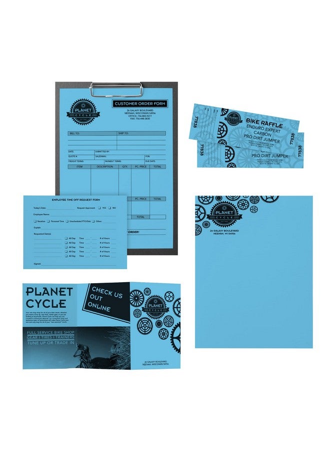 Neenah Astrobrights 30% Recycled Bright Color Paper 8 1/2In X 11In 24 Lb Fsc Certified Lunar Blue Ream Of 500 Sheets 21528 - Image 4