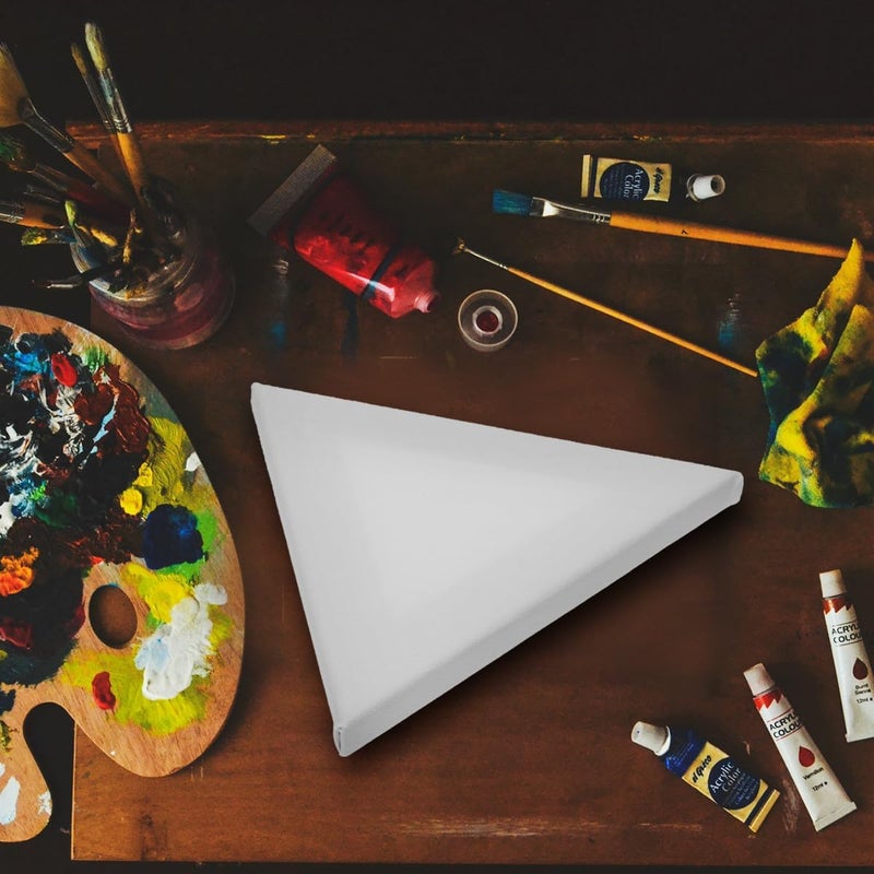 FUOYLOO Irregular Triangle Canvas Panels Cotton Painting Boards for Oil and Acrylic Painting Sturdy Drawing Board Suitable for Students and Hobbyists - Image 5