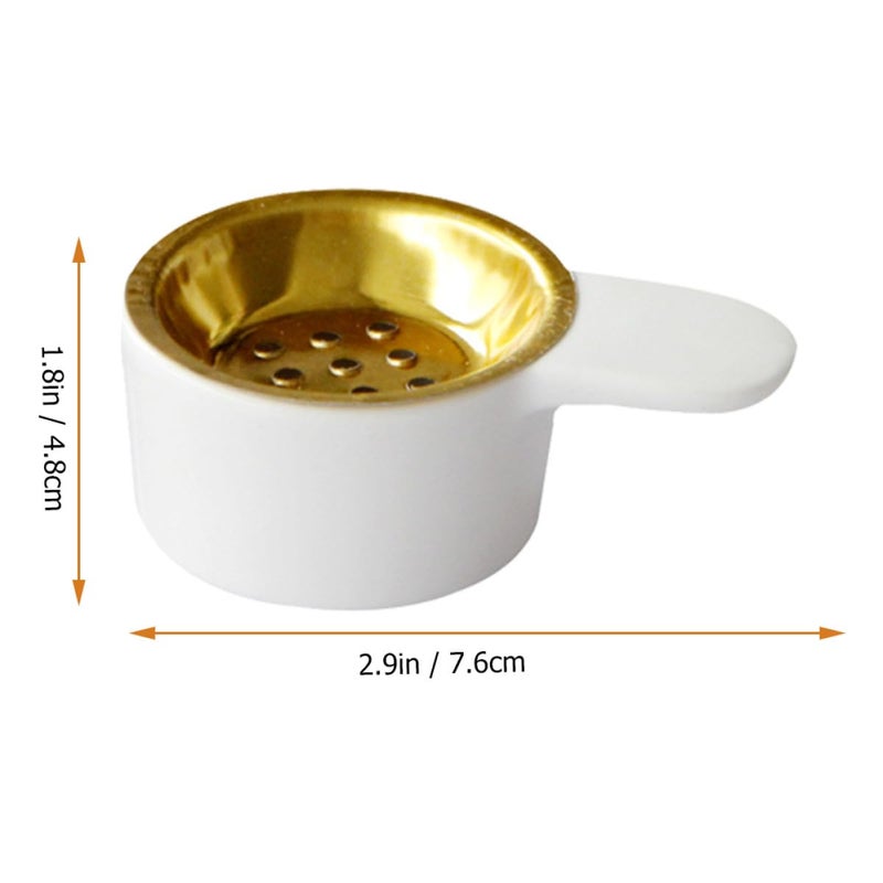 White Ceramic Handheld Incense Burner Compact Home Table Decor Aromatherapy Censer - Image 3