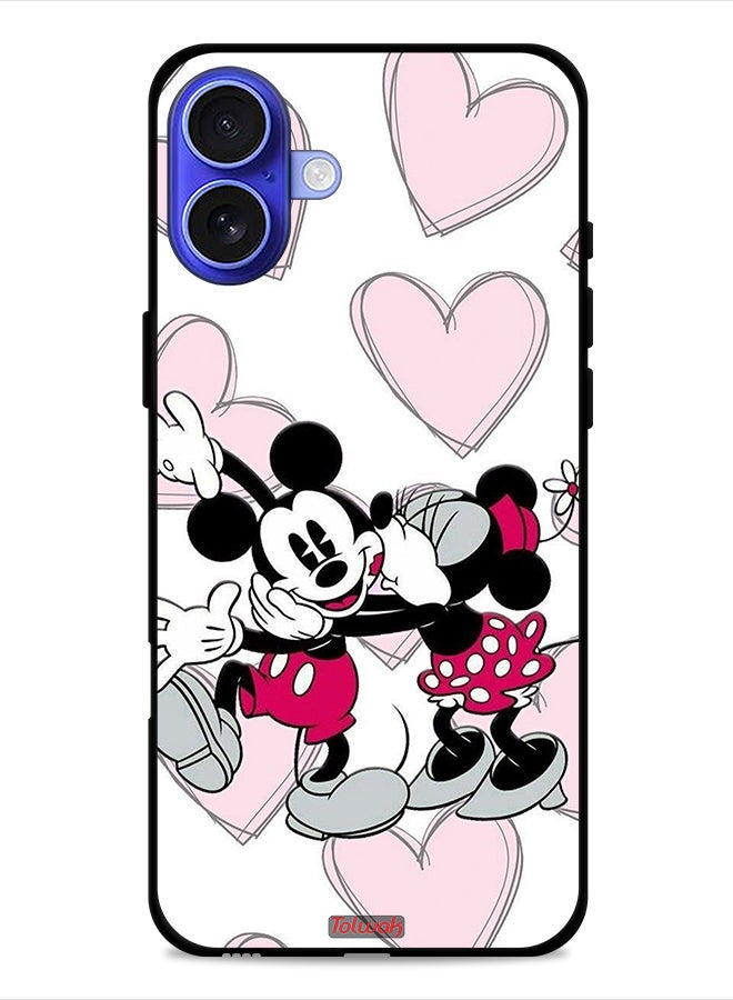 Tolwak Apple iPhone 16 Plus Protective Case Cover Mickey Mouse Hug  - Image 1
