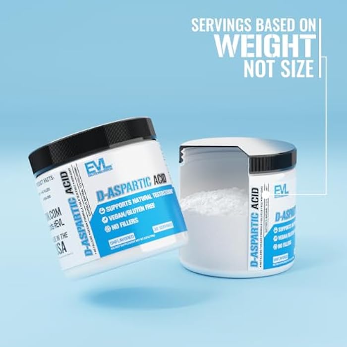 Evlution D Aspartic Acid Testosterone Booster for Men - 3120mg DAA D-Aspartic Acid Pre Workout Powder Muscle Builder for Men 3.12g - Men's Health Supplement for Enhanced Drive Potency and Vigor - Unflavored - Image 3