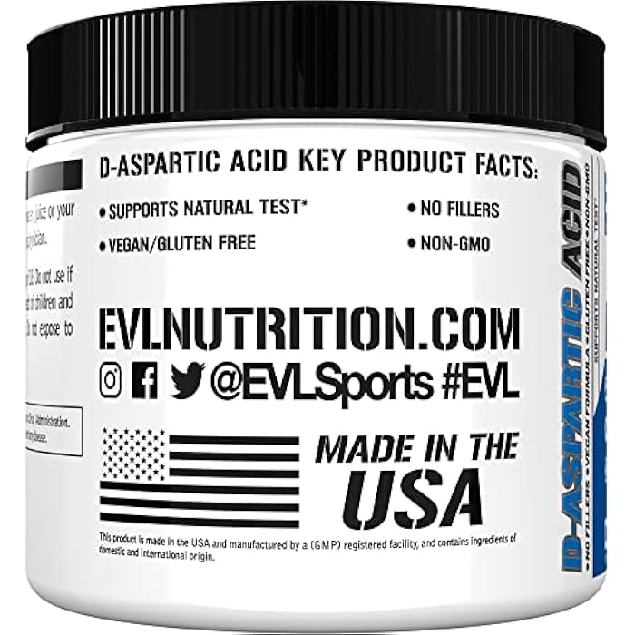 Evlution D Aspartic Acid Testosterone Booster for Men - 3120mg DAA D-Aspartic Acid Pre Workout Powder Muscle Builder for Men 3.12g - Men's Health Supplement for Enhanced Drive Potency and Vigor - Unflavored - Image 5