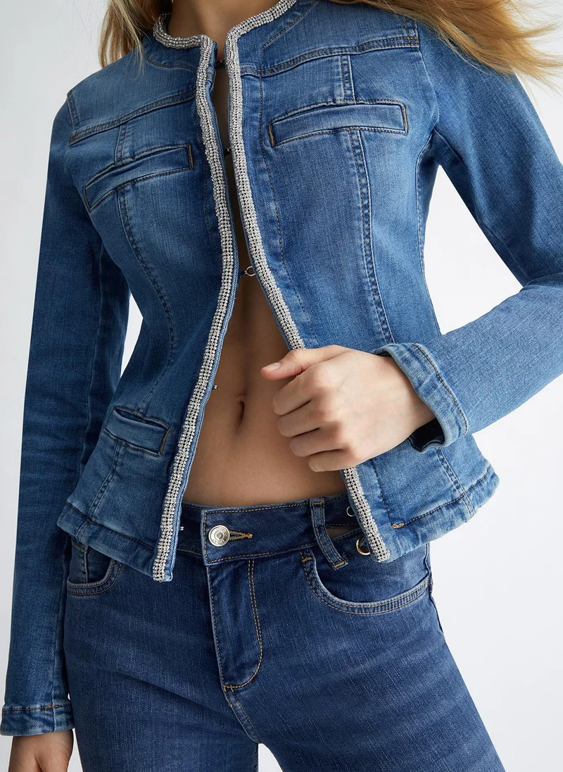Liu Jo Denim jacket with rhinestones