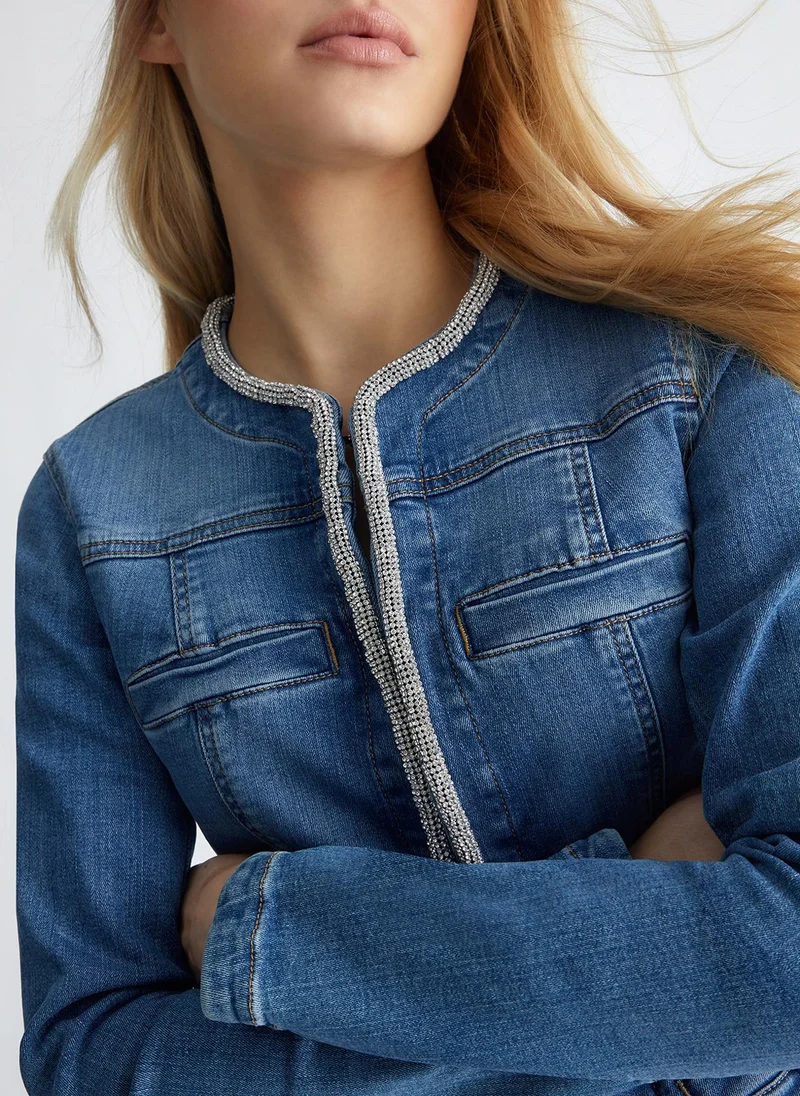 Liu Jo Denim jacket with rhinestones