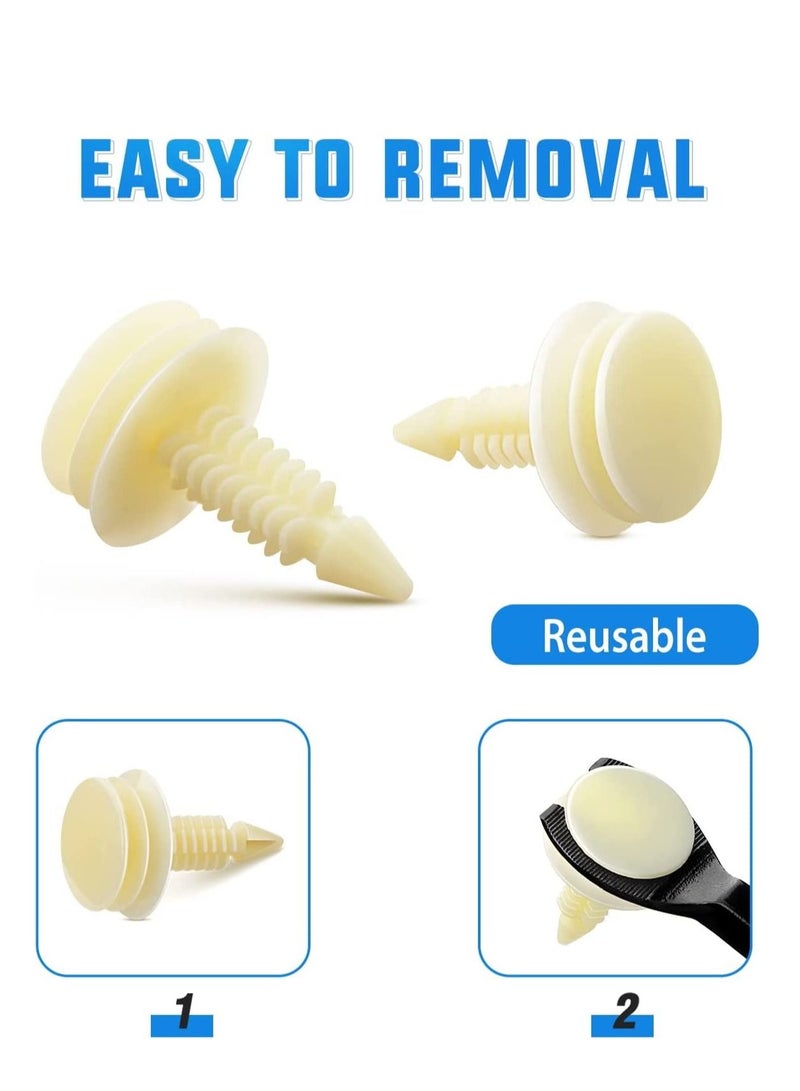 Excefore Door Trim Panel Clips Car Retainers Clips, GM Front Clip Automotive Body Parts Replacement for 10153057 Chevy Buick GMC Jimmy Pontiac Grand Prix 8mm Hole(50Pcs) - Image 4