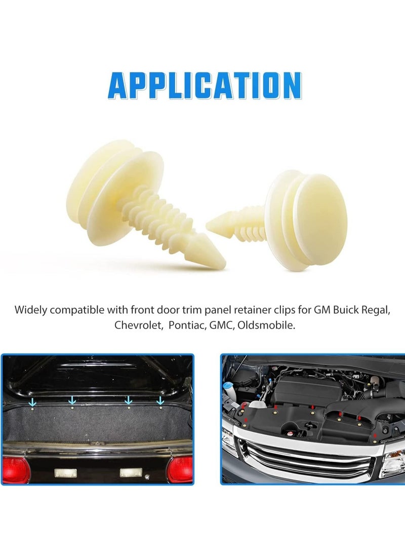 Excefore Door Trim Panel Clips Car Retainers Clips, GM Front Clip Automotive Body Parts Replacement for 10153057 Chevy Buick GMC Jimmy Pontiac Grand Prix 8mm Hole(50Pcs) - Image 5