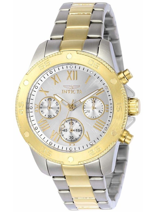 Invicta ساعة كواتز نسائية من الفولاذ المقاوم للصدأ مع حزام من الفولاذ المقاوم للصدأ، لونين، 18 (الموديل: 21733، 21734) - Image 1