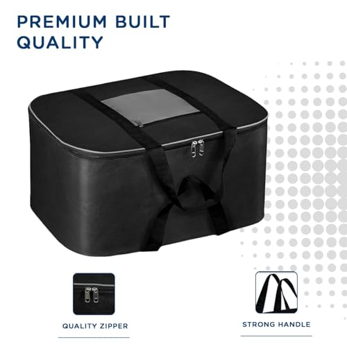 RENVA 3 Pcs Underbed Storage Bags Foldable Clothes Bag Large Capacity Storage Containers with Clear Window Reinforced Handles Organizer for Comforters Blankets Bedding(Adam, 3, count) - Image 2
