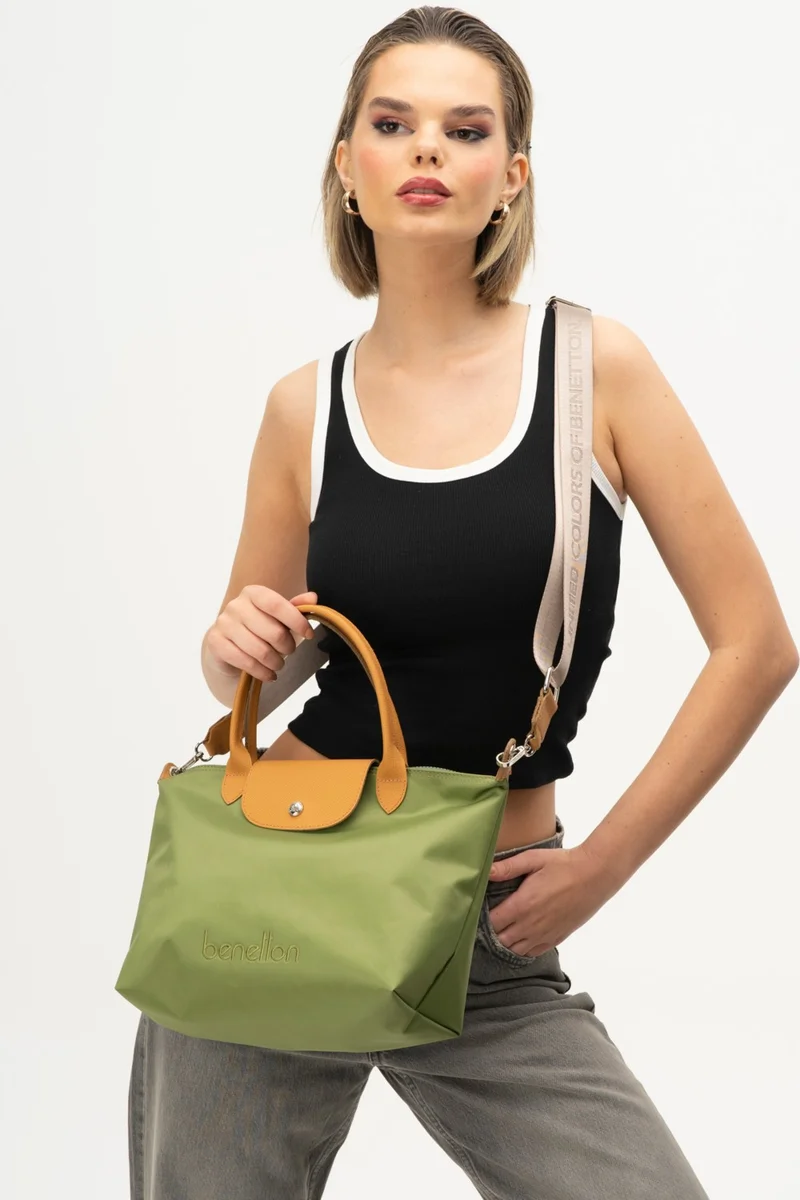 UNITED COLORS OF BENETTON Benetton Women's Handbag Green-Camel BNT1358