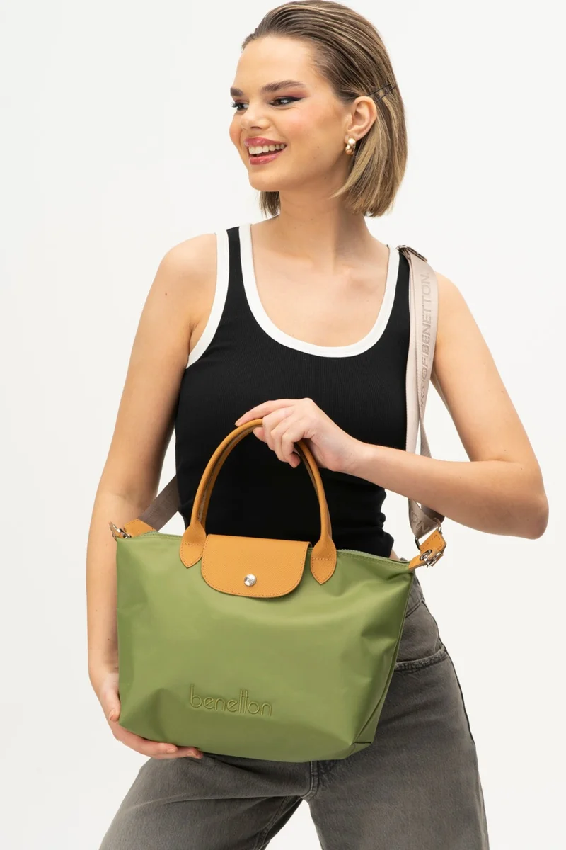 UNITED COLORS OF BENETTON Benetton Women's Handbag Green-Camel BNT1358