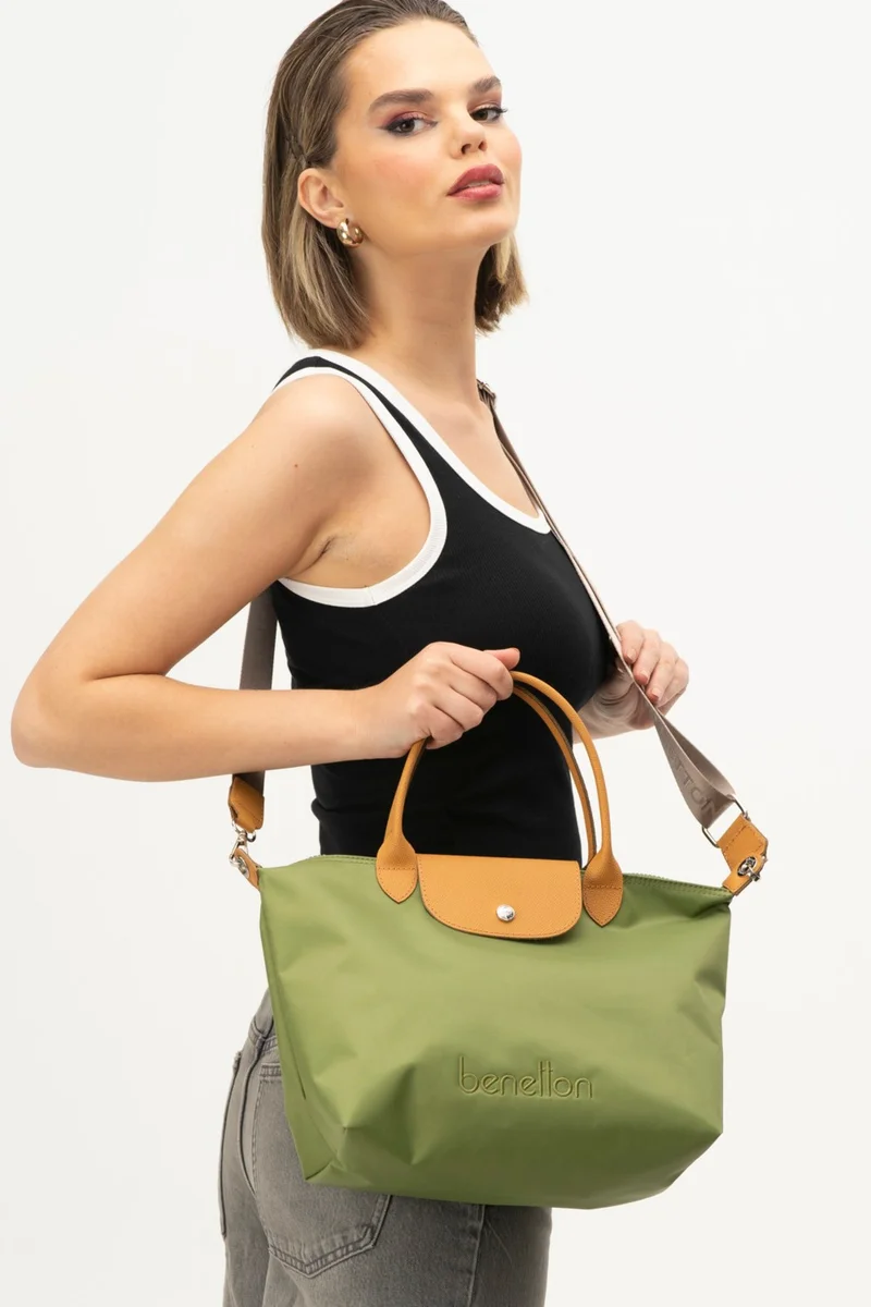 UNITED COLORS OF BENETTON Benetton Women's Handbag Green-Camel BNT1358