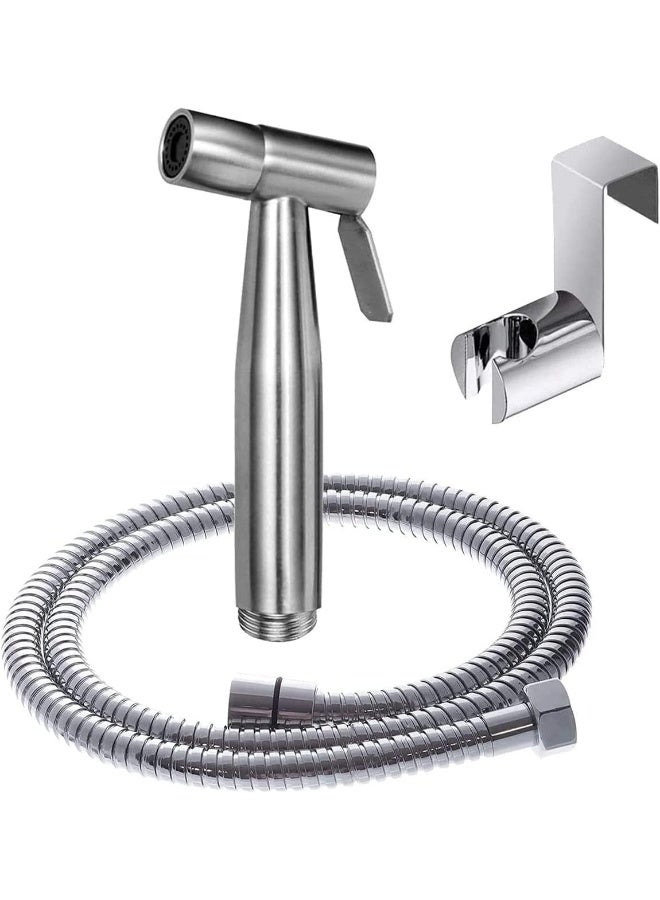 SKY-TOUCH 3 Pcs Bidet Toilet Spray Gun Set, Handheld Bidet Sprayer Shattaf with Stainless Steel Chrome Hose Toilet Water Sprayer  - Image 1