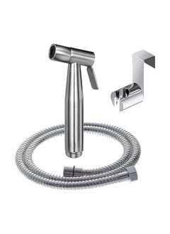SKY-TOUCH SKY-TOUCH 3 Pcs Bidet Toilet Spray Gun Set, Handheld Bidet Sprayer Shattaf with Stainless Steel Chrome Hose Toilet Water Sprayer, Silver  - Image 1