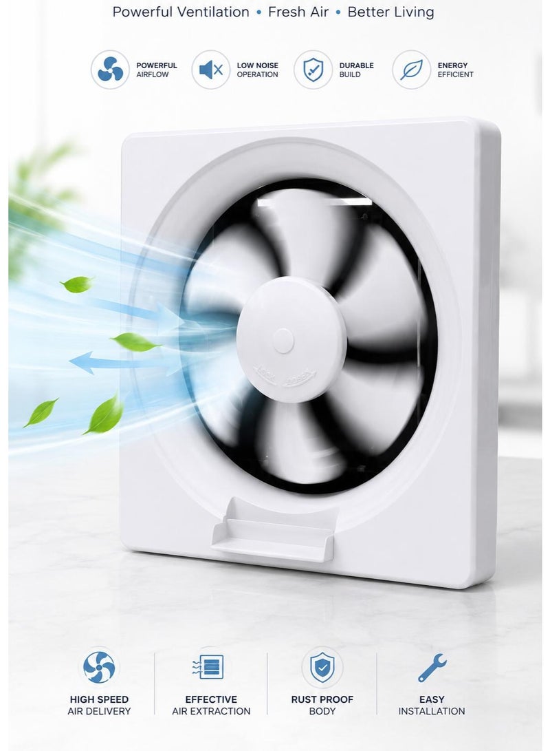 Exhaust Wall Fan for Kitchen and Bathroom 15X15 White - Image 1