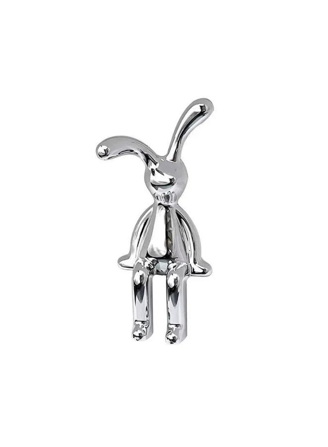 Set of 2 Rabbit Car Ornaments Light Luxury Ornaments Cute Car Interiors Car Decorations Creative Car Centre Console Jewelry - Image 2