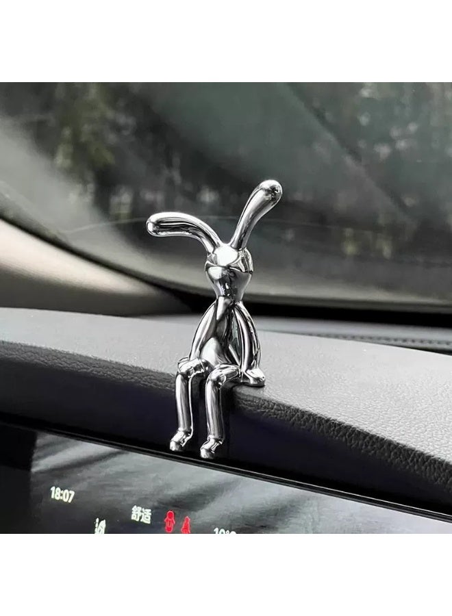 Set of 2 Rabbit Car Ornaments Light Luxury Ornaments Cute Car Interiors Car Decorations Creative Car Centre Console Jewelry - Image 4