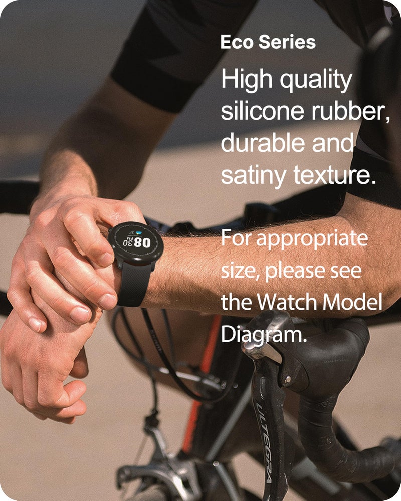 Fullmosa 22mm Silicone Watch Bands No Gaps Compatible for Samsung Galaxy Watch 46mm/Gear S3 Classic/Frontier, Galaxy Watch 3 45mm,(Black) - Image 3