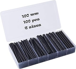 HimaPro 3:1 Dual Wall Adhesive Lined Heat Shrink Tubing Assortment Kit, 100pcs x 100mm long - Image 1