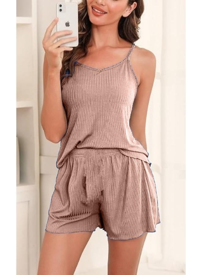 المرأة مضلع السباغيتي الأشرطة بروتيل بلوزة المنزل السراويل المتسكعون مجموعة الزي T-20 - Image 2