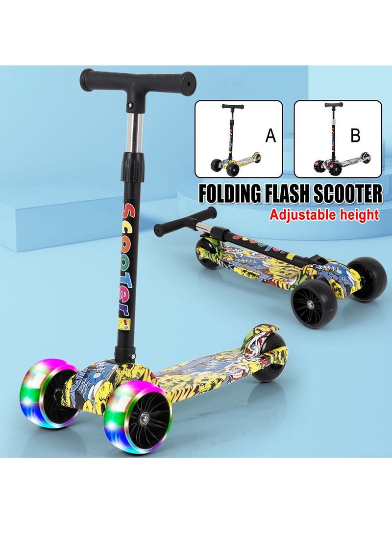 سكوتر للأطفال بعجلات مضيئة LED ناعمة وارتفاع قابل للتعديل - Image 3
