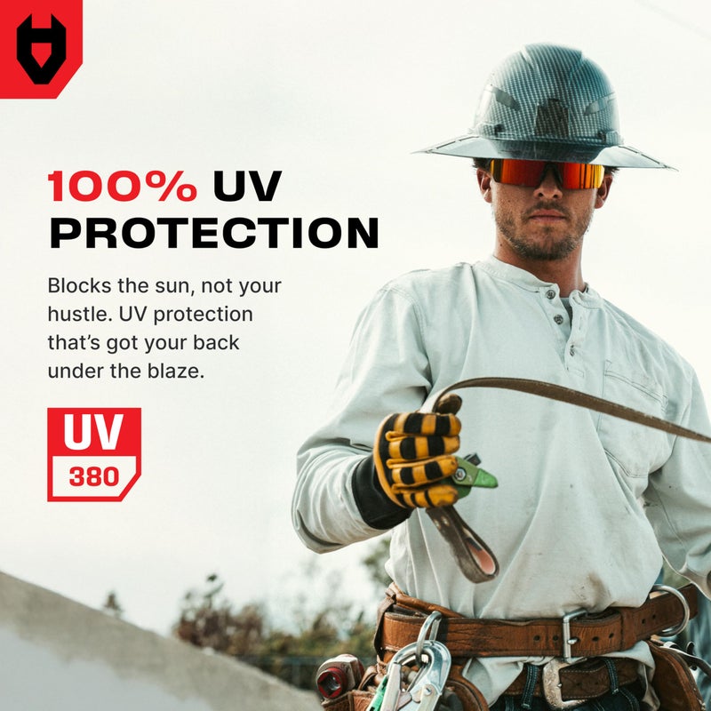 NoCry ANSI Z87 Sunglasses For Men or Women with Anti-Scratch and 100% UV Protection â€” High Contrast Lens Tinted Safety Glasses for Men â€” Perfect Z87 Safety Glasses or Safety Sunglasses - Image 5