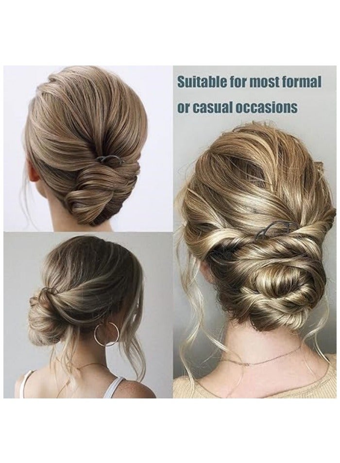 8 Pieces Side Combs, Metal Fork Clip Pins for Buns, 4 Prong Updo U-Shape Sticks for Women Hair Styling Tool Accessories  - Image 2