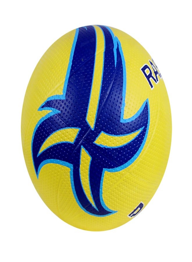 RASCO Dribble Moulded Volleyball, Yellow and Blue, Textured Surface - Image 4