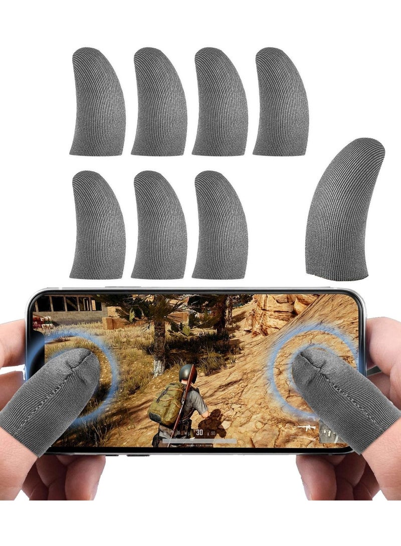 Captaintech Finger Sleeves for Gaming 8Pcs Highly Sensitive Anti-Sweat Breathable Finger Covers - Image 1