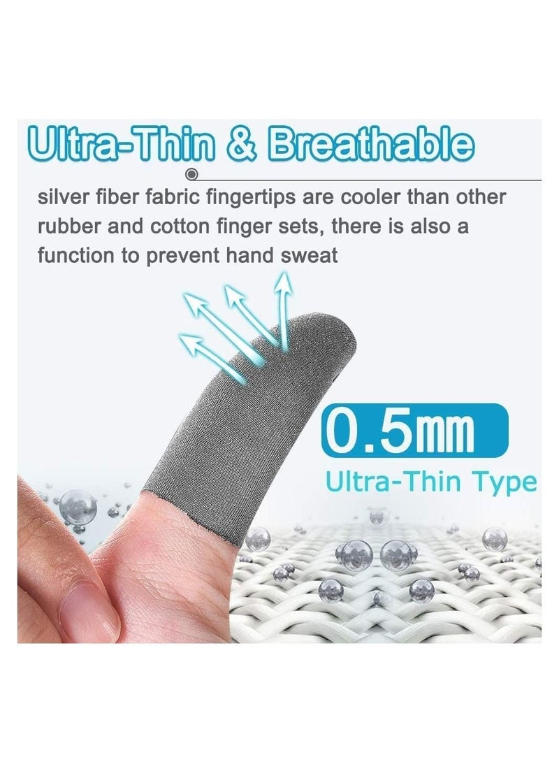 Captaintech Finger Sleeves for Gaming 8Pcs Highly Sensitive Anti-Sweat Breathable Finger Covers - Image 3